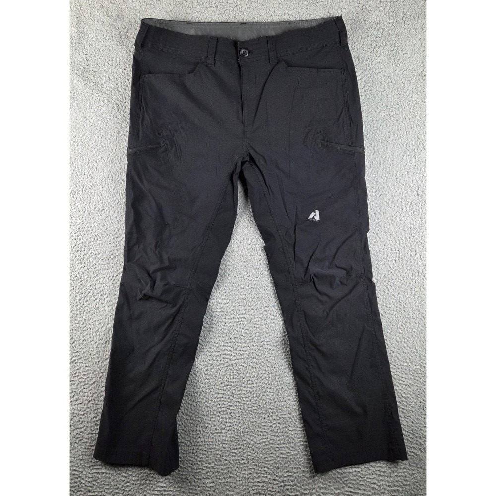 Eddie‎ Bauer First Ascent Pants Mens 38x32 (37x31) Black Stretch Outdoors Hiking